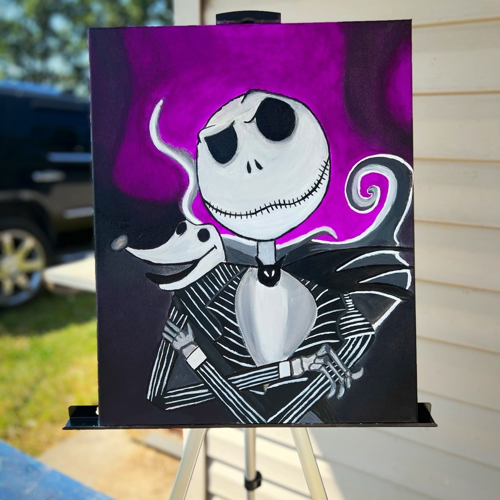 Jack Skellington Canvas Painting 11x14